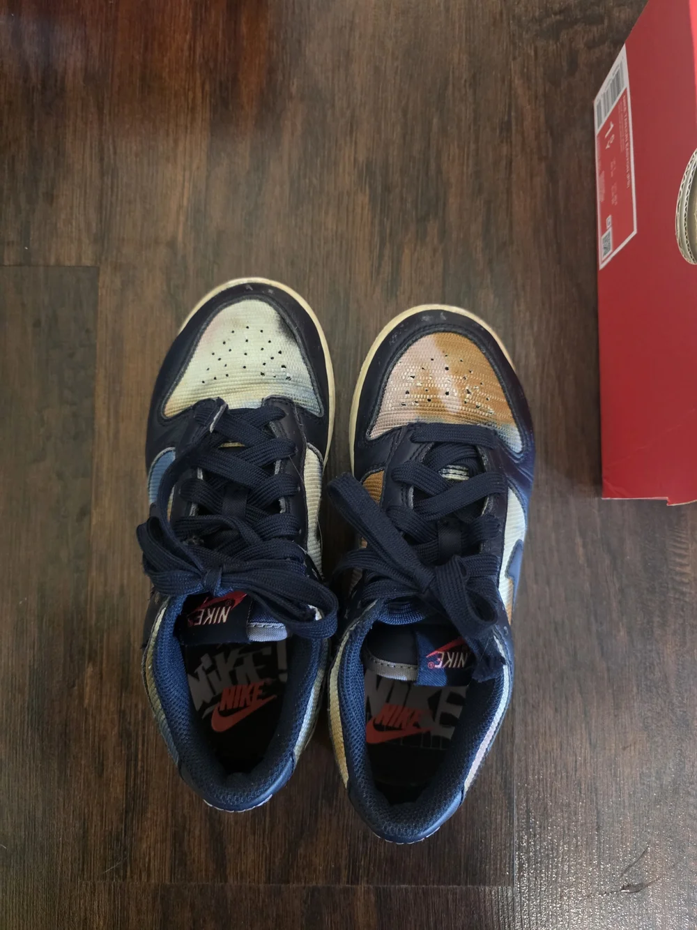 Nike Dunk Low Retro PRM Graffiti Pack “Navy” Obsidian - Kid’s Size 1Y